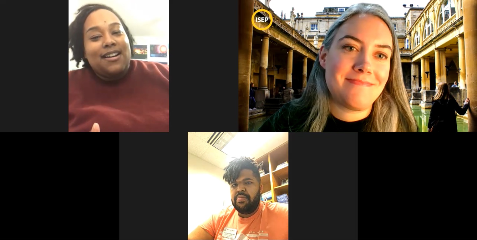 ISEP Alumna Aaliyah Williams and ISEP Coordinator Desmond Warren chat with Bailey Kepford about their experiences being Black abroad and what Black History Month means for them