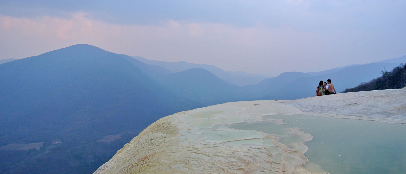 "Hierve el Agua (petrified waterfalls) in Oaxaca State, Mexico."