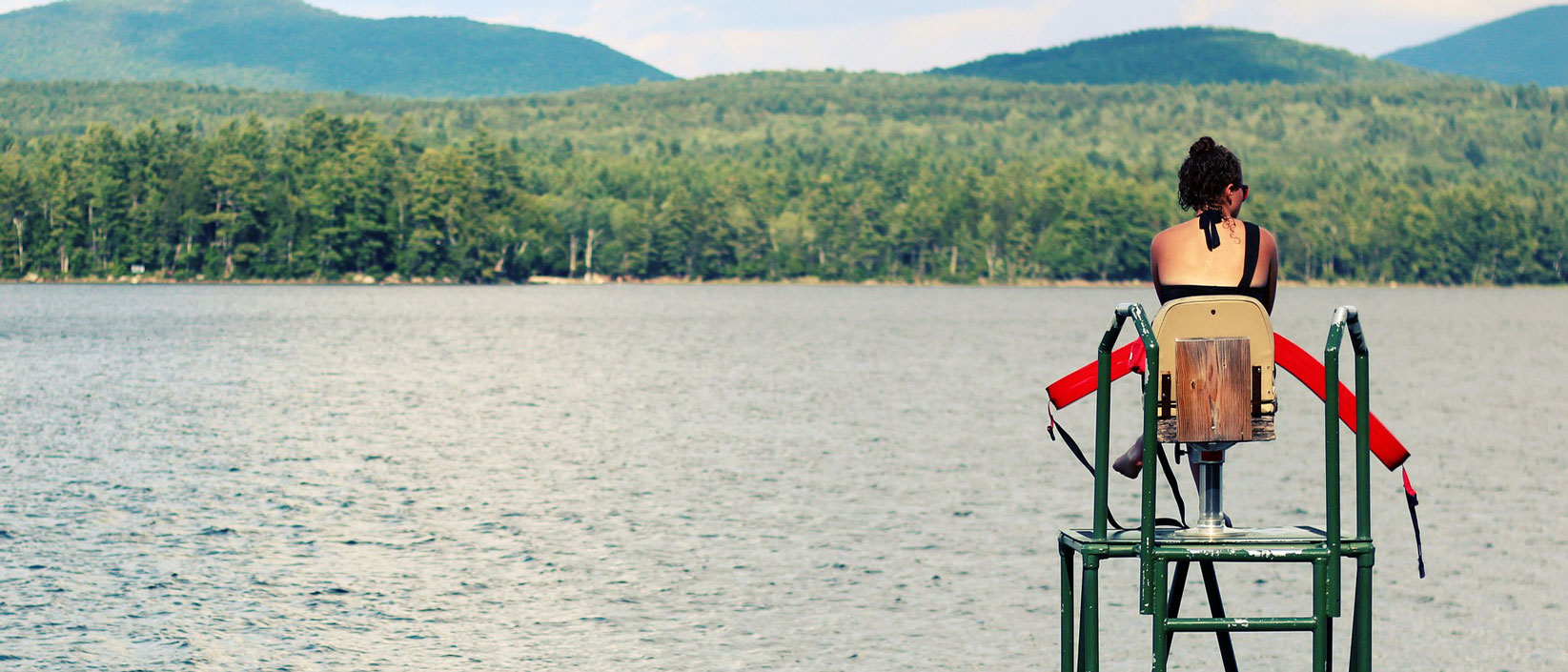Lifeguard surveilling the body of water