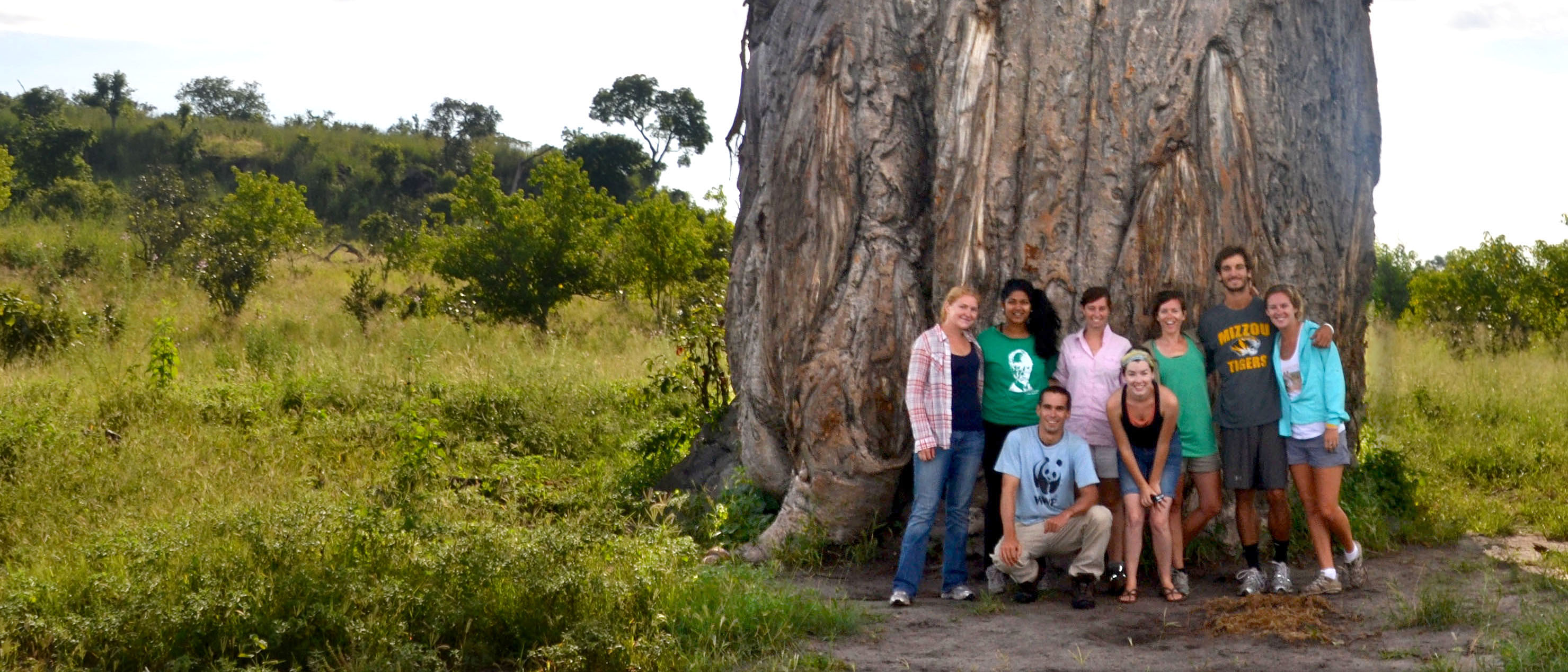 "A trip to see Botswana’s natural heritage was organized by the International Office for the exchange students. On this trip we were lucky enough to see the stunning wildlife such as lions, elephants and giraffes, as well as the flora of the area, including this giant Baobab Tree!"