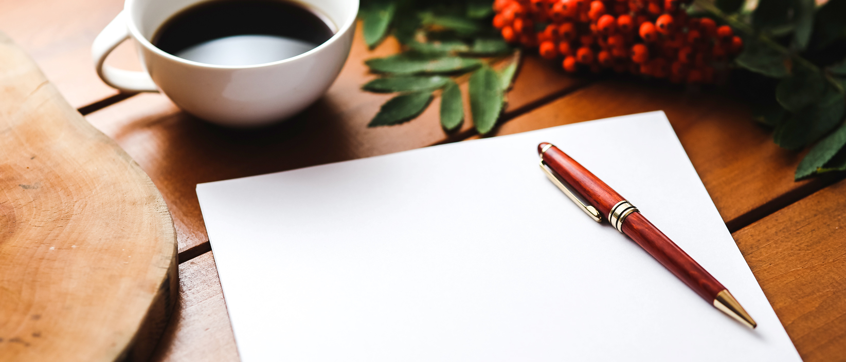 Writing and coffee